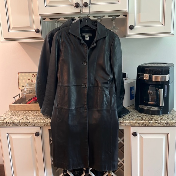 Soft Full Length Leather Coat. Great Condition.  Like new. - Picture 1 of 6